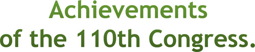 Achievements of the 110th Congress
