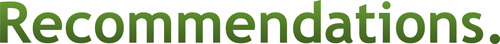 Reccomendations