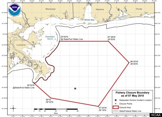 Map of NOAA Fisheries Closures