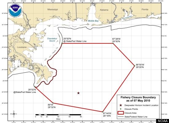 NOAA Fisheries Closures Map of NOAA Fisheries Closures