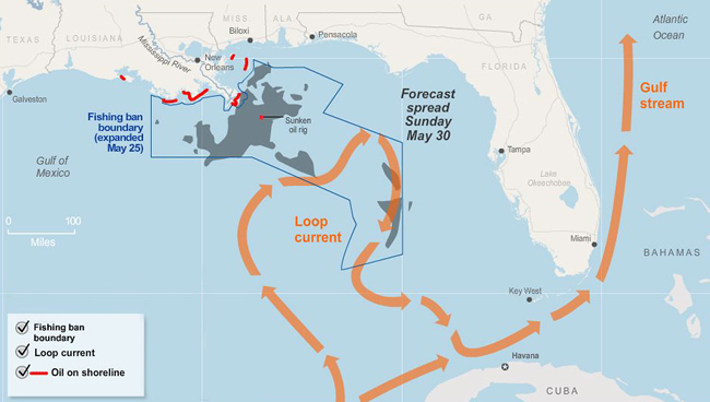 Map of Spill Area