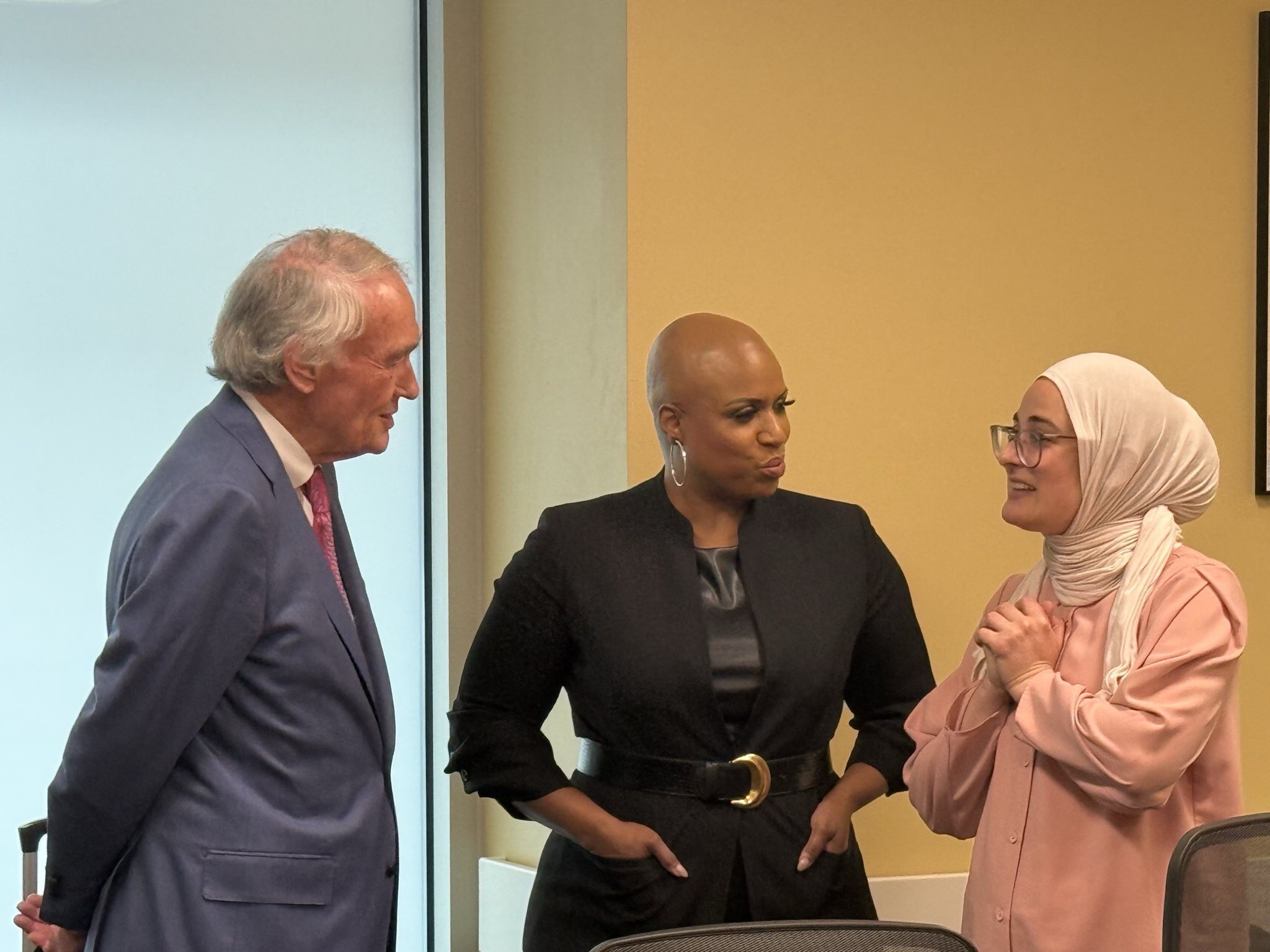 Senator Markey, Rep. Pressley, and Rumeysa Ozturk