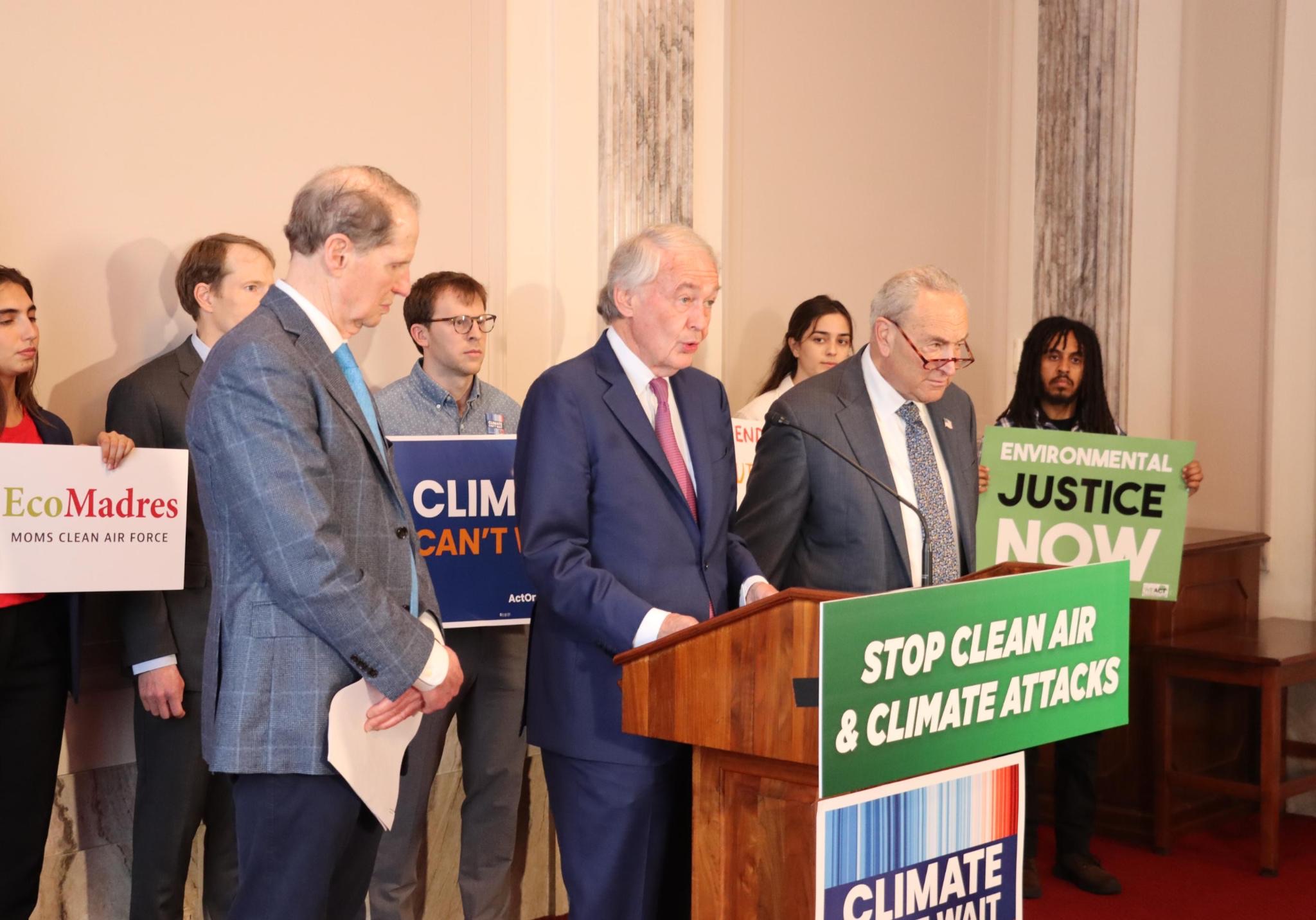 Senator Markey, Leader Schumer, Ranking Member Wyden and Climate Advocates