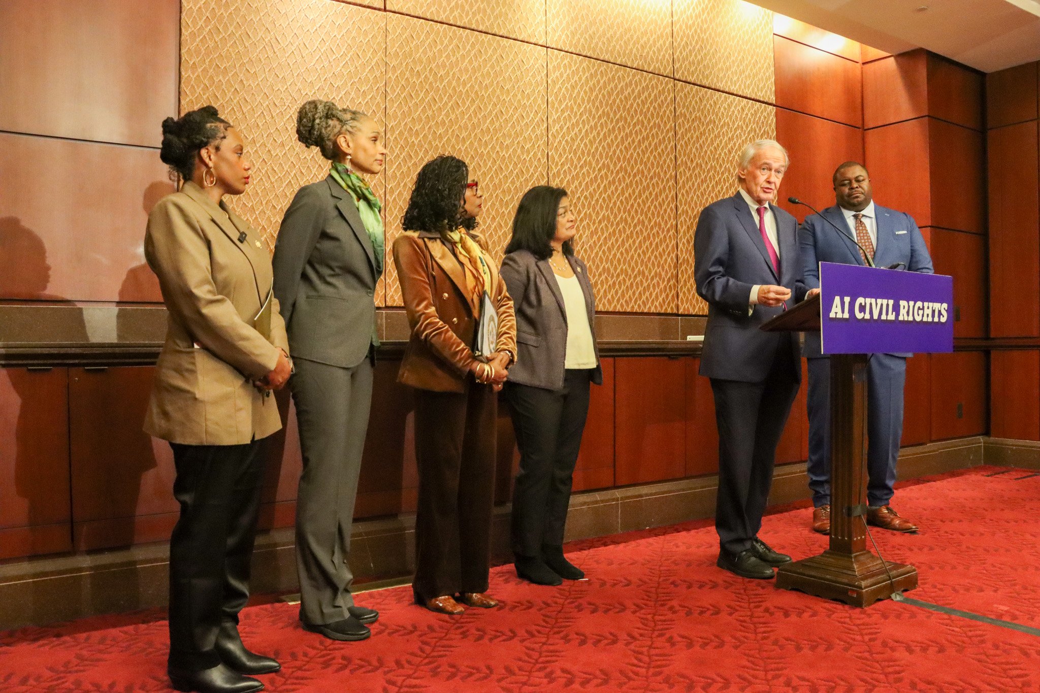 Senator Markey joined by Representatives Yvette Clarke, Pramila Jayapal, Summer Lee, and advocates Damon Hewitt and Maya Wiley